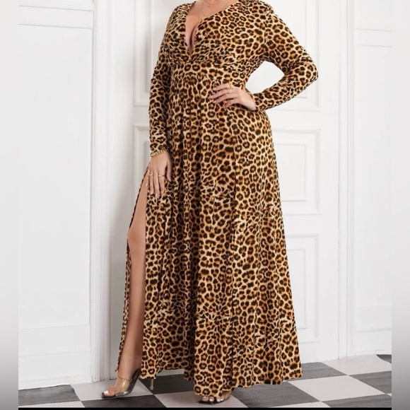 Brand New Plus Size Leopard Print Dress Size 4XL‎ - Picture 3 of 14